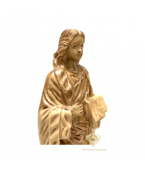 Saint John the Evangelist Olive Wood Statue – Handmade Religious statue from Bethlehem