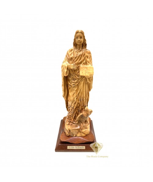 Saint John the Evangelist Olive Wood Statue – Handmade Religious statue from Bethlehem