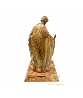 Holy Family Olive Wood Handmade Statue – Beautiful Christian Home Decor