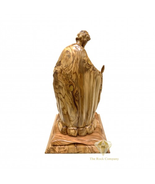 Holy Family Olive Wood Handmade Statue – Beautiful Christian Home Decor