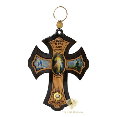 Olive Wood Cross Jesus Cross With Incense