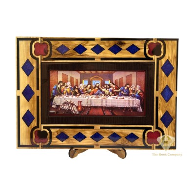 Olive Wood Last Supper Icon Wall Art Handmade from Bethlehem