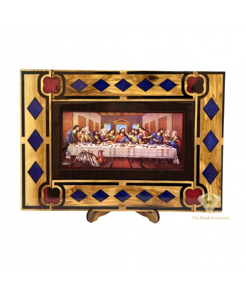 Olive Wood Last Supper Icon Wall Art Handmade from Bethlehem