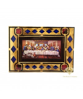 Olive Wood Last Supper Icon Wall Art Handmade from Bethlehem