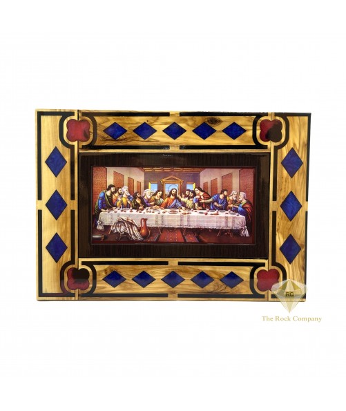 Olive Wood Last Supper Icon Wall Art Handmade from Bethlehem