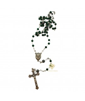 Malachite Eilat Stone Rosary | Handmade Catholic Prayer Beads | Holy Land Rosary | Jerusalem Stone Jewelry | Christian Gift for Him & Her